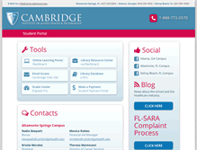 Tablet Screenshot of cambridgestudentportal.com